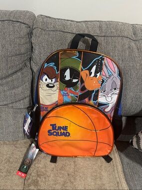 Tune Squad Kids Basketball Backpack - Orange Multi